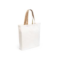 SHOPPER NATURALE CON MANICI IN SUGHERO